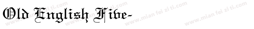 Old English Five字体转换